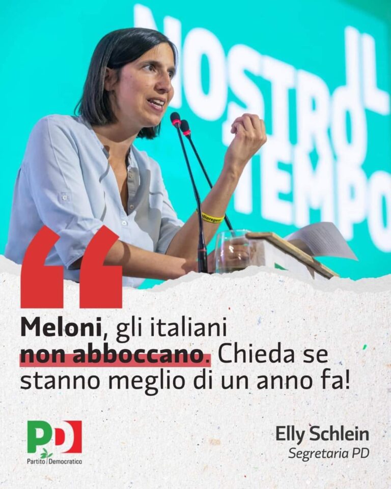 Meloni, gli italiani non abboccano. Chieda se stanno meglio di un anno fa. – Elly Schlein